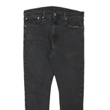 LEVI'S Mens Slim Black Denim Slim Fit Skinny Jeans W32 L27 Zip Closure