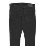 LEVI'S Mens Slim Black Denim Slim Fit Skinny Jeans W32 L27 Zip Closure