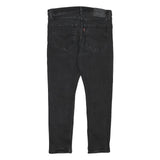 LEVI'S Mens Slim Black Denim Slim Fit Skinny Jeans W32 L27 Zip Closure