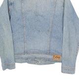 LEE Womens Blue Denim Jacket S Cotton Blend Button Closure Classic Fit