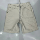Lee Double Knee Carpenter Shorts - 32W 10L Beige Cotton