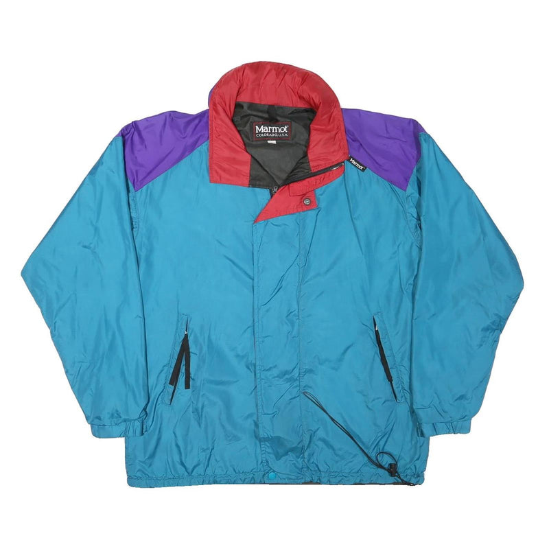 MARMOT Mens Blue & Purple Outdoor Jacket M Polyester Plain Zip Pockets