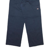 DICKIES Mens Cotton Blend Navy Regular Fit Straight Leg Trousers W32 L30