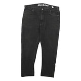 DICKIES Mens Jeans Black Slim Skinny Denim W36 L26 Zip Cotton Blend