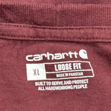 Carhartt T-Shirt - XL Burgundy Cotton