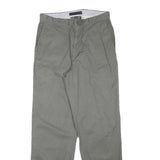 TOMMY HILFIGER Mens Cotton Blend Grey Regular Fit Straight Trousers W30 L32