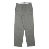 TOMMY HILFIGER Mens Cotton Blend Grey Regular Fit Straight Trousers W30 L32