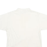 AUREA Mens White Short Sleeve Plain Polo Shirt L Cotton Blend Classic