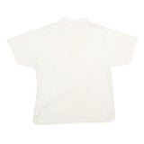 AUREA Mens White Short Sleeve Plain Polo Shirt L Cotton Blend Classic