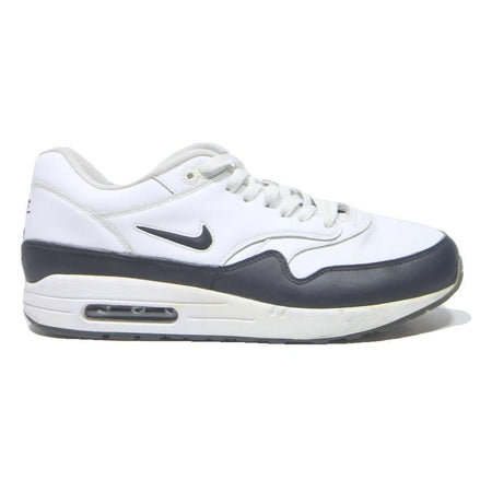 NIKE Air Max 1 Mens Low Top Trainers Black & White Leather UK 9 Classic Design