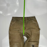 Carhartt Double Knee Carpenter Pants - 34W 28L Brown Cotton