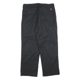 DICKIES Mens Cotton Blend Black Regular Straight Trousers W38 L30 Durable