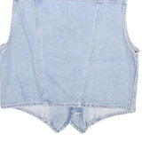 UNDERGROUND Womens Blue Denim Waistcoat M Cotton Blend Button Plain Casual