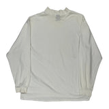 Nike Long Sleeve T-Shirt - Large White Cotton