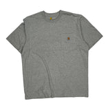 Carhartt T-Shirt - Large Grey Cotton