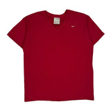 Nike T-Shirt - Large Red Cotton