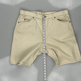 Levis Denim Shorts - 35W 8L Beige Denim