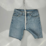505 Levis Denim Shorts - 35W 10L Light Wash Cotton
