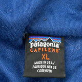 Capilene Patagonia 1/4 Zip - XL Blue Polyester