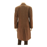 BURBERRY Womens Brown Classic Cotton Blend Jacket M Button Closure Plain