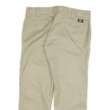 DICKIES Mens Regular Fit Straight Cotton Blend Beige Trousers W36 L30 Workwear