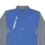 NIKE Mens Blue & Grey Outdoor Jacket XL Polyester Blend Mesh Colourblock Relaxed