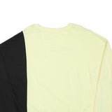 DKNY Womens Cream & Black Sweatshirt Crew Neck L Cotton Blend Pullover