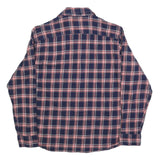 WRANGLER Mens Blue & Red Plaid Shirt L Long Sleeve Cotton Blend Casual