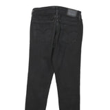 LEVI'S 710 Womens Jeans Black Slim Skinny Denim W24 L26 Zip Cotton Blend