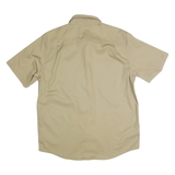 CARHARTT Mens Beige Skills USA Cotton Short Sleeve Shirt L Workwear Button-Down