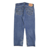 LEVI'S 501 Mens Jeans Blue Regular Straight Denim Medium W35 L27 Classic Button