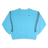 ADIDAS Mens Blue Sweatshirt XL Crew Neck Cotton Blend Classic Sportswear