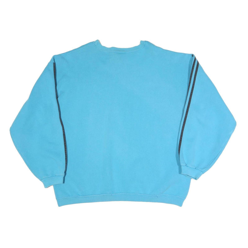 ADIDAS Mens Blue Sweatshirt XL Crew Neck Cotton Blend Classic Sportswear