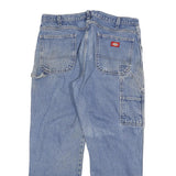 DICKIES Mens Relaxed Blue Denim Jeans W36 L29 Workwear Zip Closure