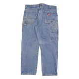 DICKIES Mens Relaxed Blue Denim Jeans W36 L29 Workwear Zip Closure