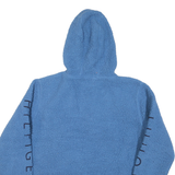 TOMMY HILFIGER Mens Blue Pullover Patterned Half Zip Chunky Knit Jumper M Hooded