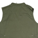 BANNER Mens Green Utility Vest Jacket XL Polyester Blend Plain Zip Pockets