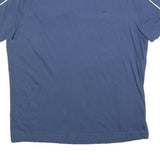 MICHAEL KORS Mens Blue & White Modern T-Shirt L Short Sleeve Crew Neck Piping