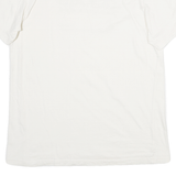 ADIDAS Mens White Crew Neck Graphic T-Shirt M Cotton Blend Sportswear Casual
