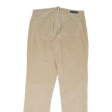 CALVIN KLEIN JEANS Womens Cotton Blend Beige Regular Straight Trousers W32 L32