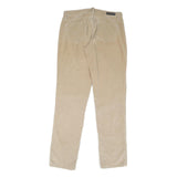 CALVIN KLEIN JEANS Womens Cotton Blend Beige Regular Straight Trousers W32 L32
