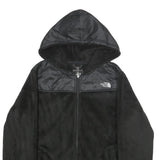 THE NORTH FACE Womens Black Zip Hooded Jacket M Polyester Fleece Casual Outdoor