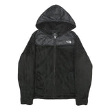 THE NORTH FACE Womens Black Zip Hooded Jacket M Polyester Fleece Casual Outdoor