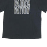 NIKE Mens Black Raider Nation Graphic T-Shirt XL Short Sleeve Crew Neck Sports