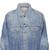 LEVI'S Mens Blue Denim Jacket M Cotton Blend Button Closure Classic Fit