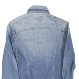 LEVI'S Mens Blue Denim Jacket M Cotton Blend Button Closure Classic Fit