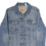 LEVI'S Mens Blue Denim Cotton Classic Jacket M Button Plain Casual Fashion