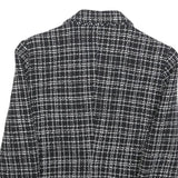 UN DEUX TROIS Womens Black & White Check Wool Blend Button Jacket S Woven