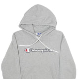 CHAMPION Mens Grey Hoodie M Cotton Blend Pullover Hooded Sweatshirt Casual