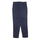 GAP Womens Navy Slim Fit Trousers W26 L28 Polyester Blend Zip Plain